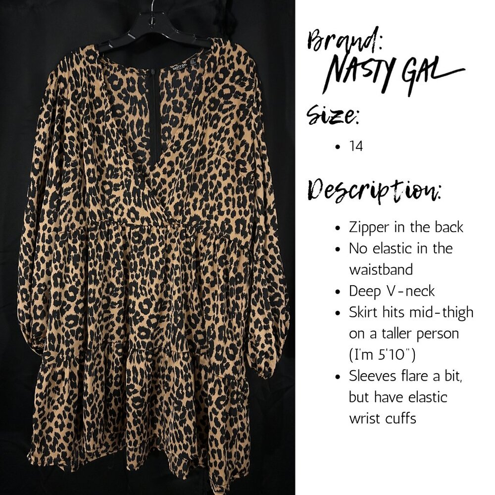 Leopard print baby doll dress